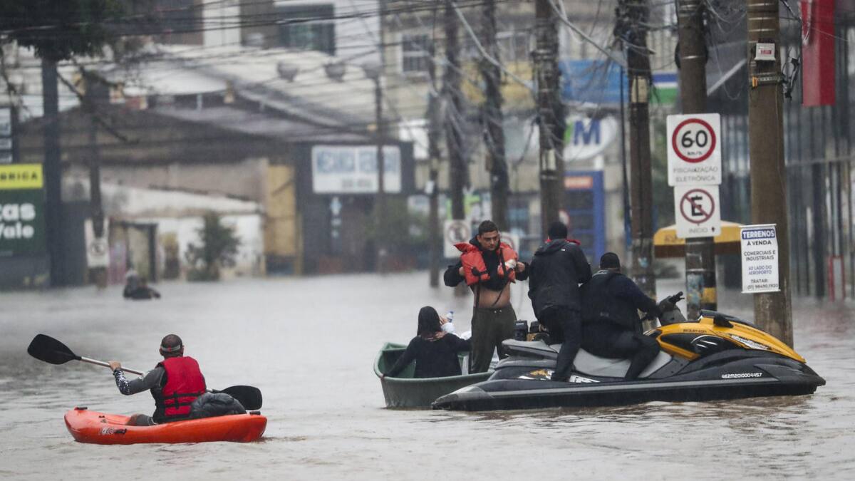 Inundaciones en Brasil. Foto: EFE.