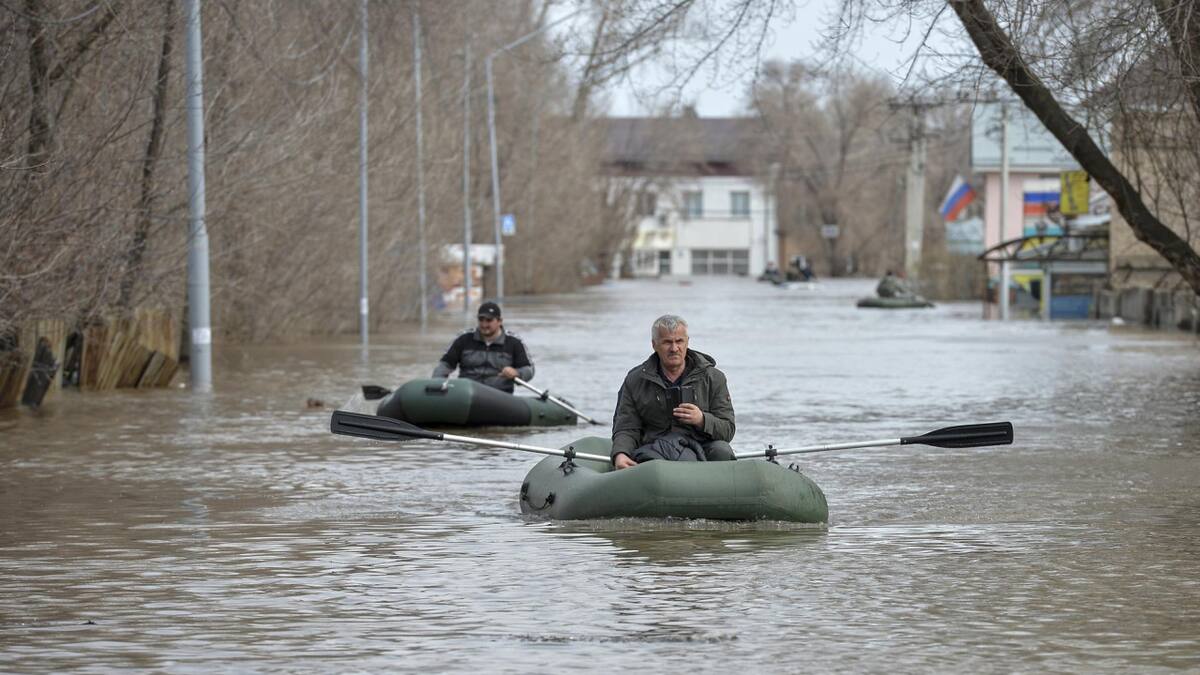 Inundaciones en Oremburgo, Rusia. Foto: EFE.