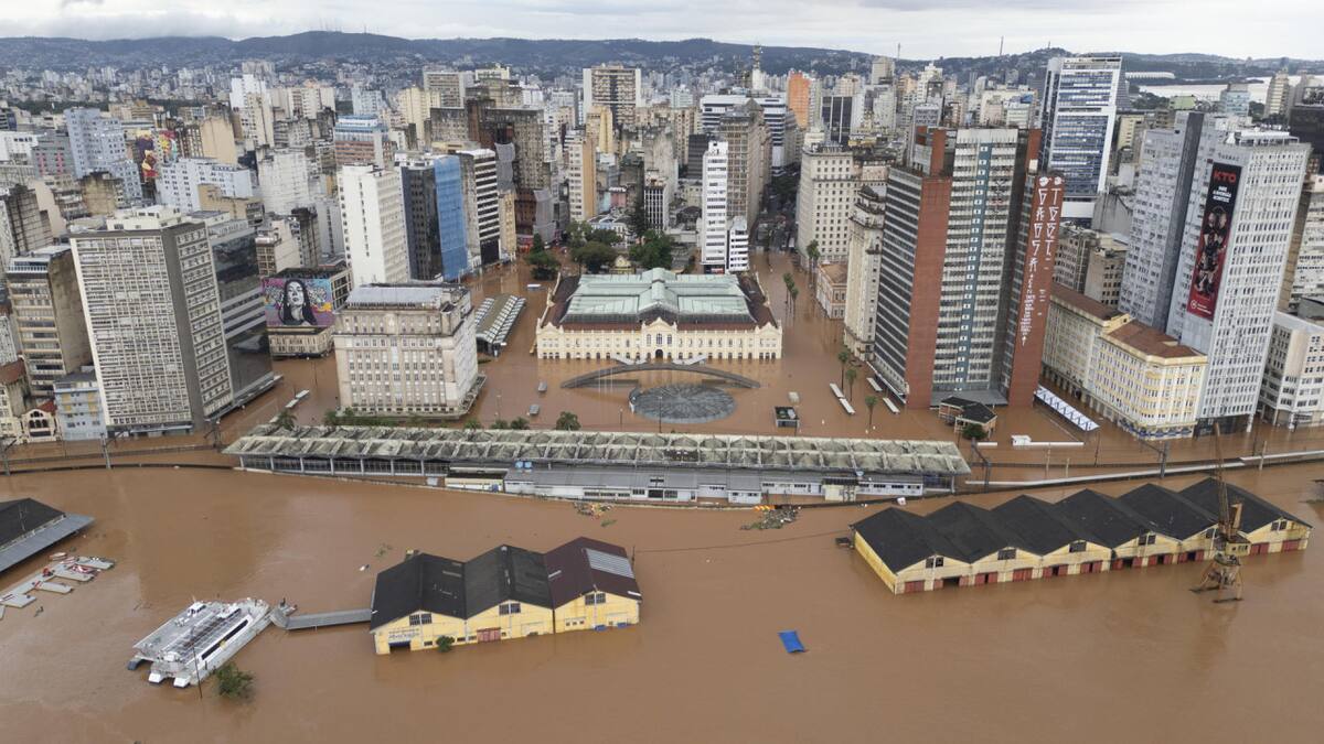 Inundaciones en Porto Alegre. Foto: EFE