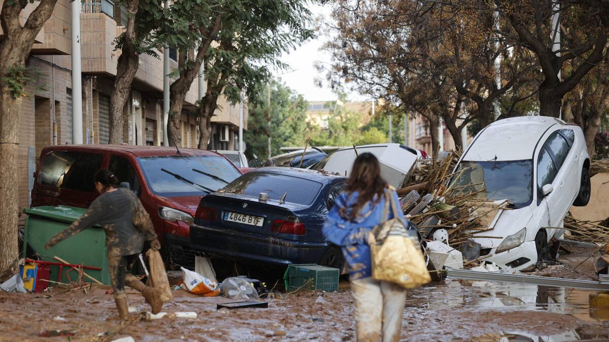 Inundaciones en Valencia, España. Foto: EFE.