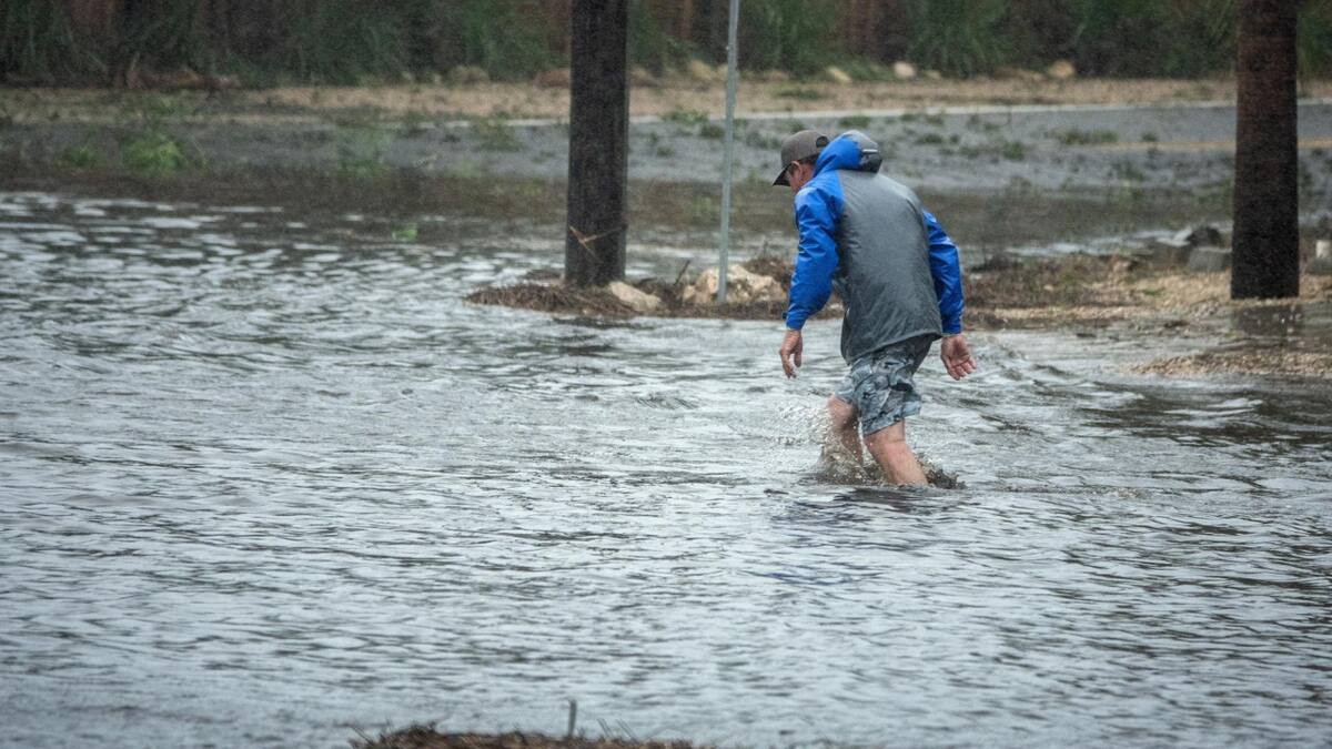 Inundaciones por el huracán Idalia. Foto: EFE.