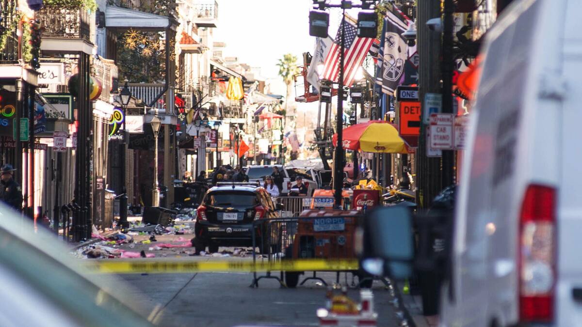 Investigación por la masacre de Nueva Orleans. Foto: EFE.