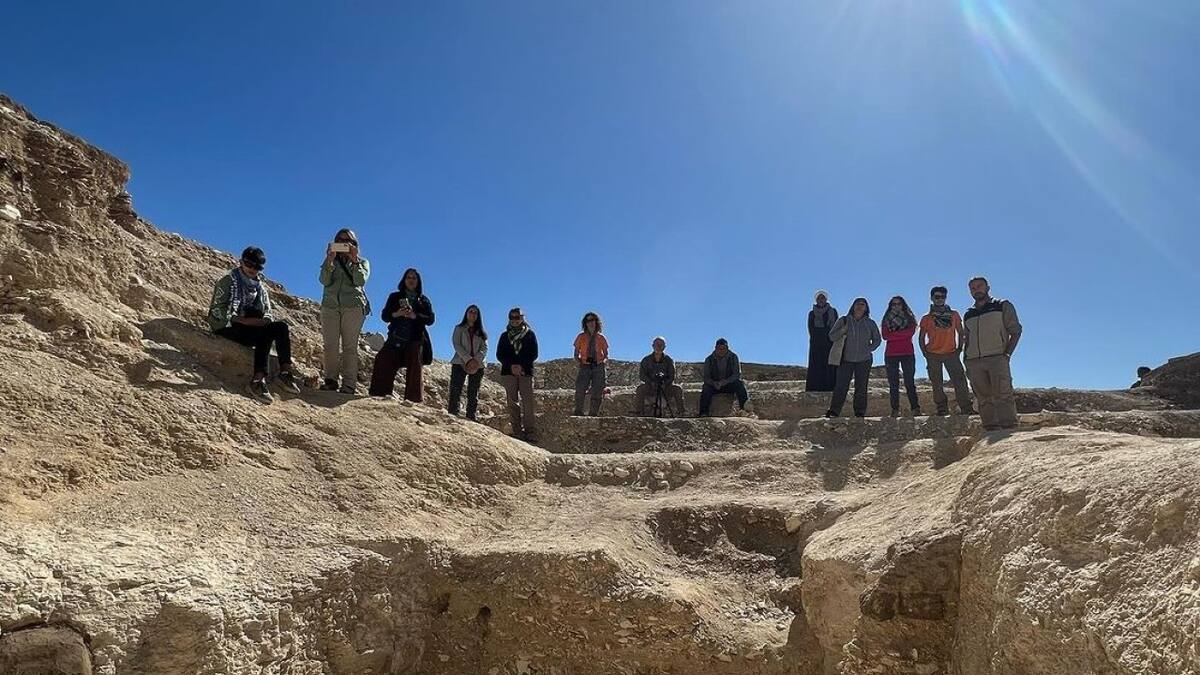 Investigadores argentinos en Egipto. Foto: Instagram proyectoamenmose