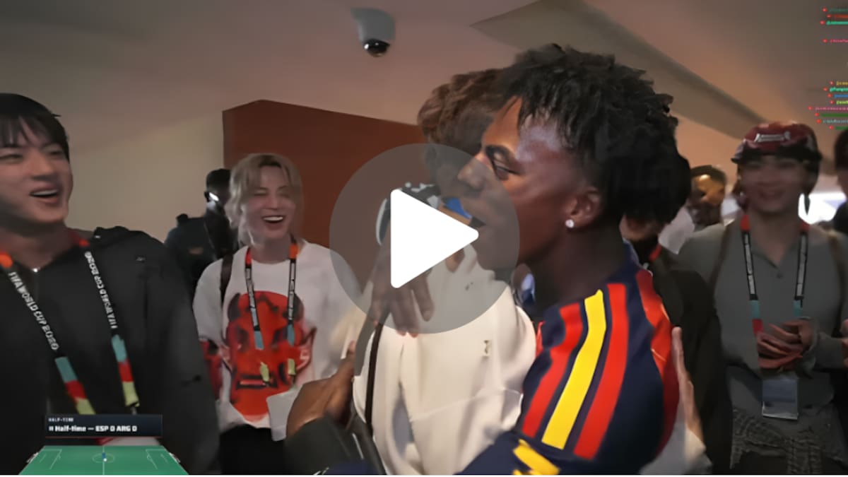 VIDEO | Así fue la eufórica reacción de Speed al conocer a BTS durante la final del Mundial 2026