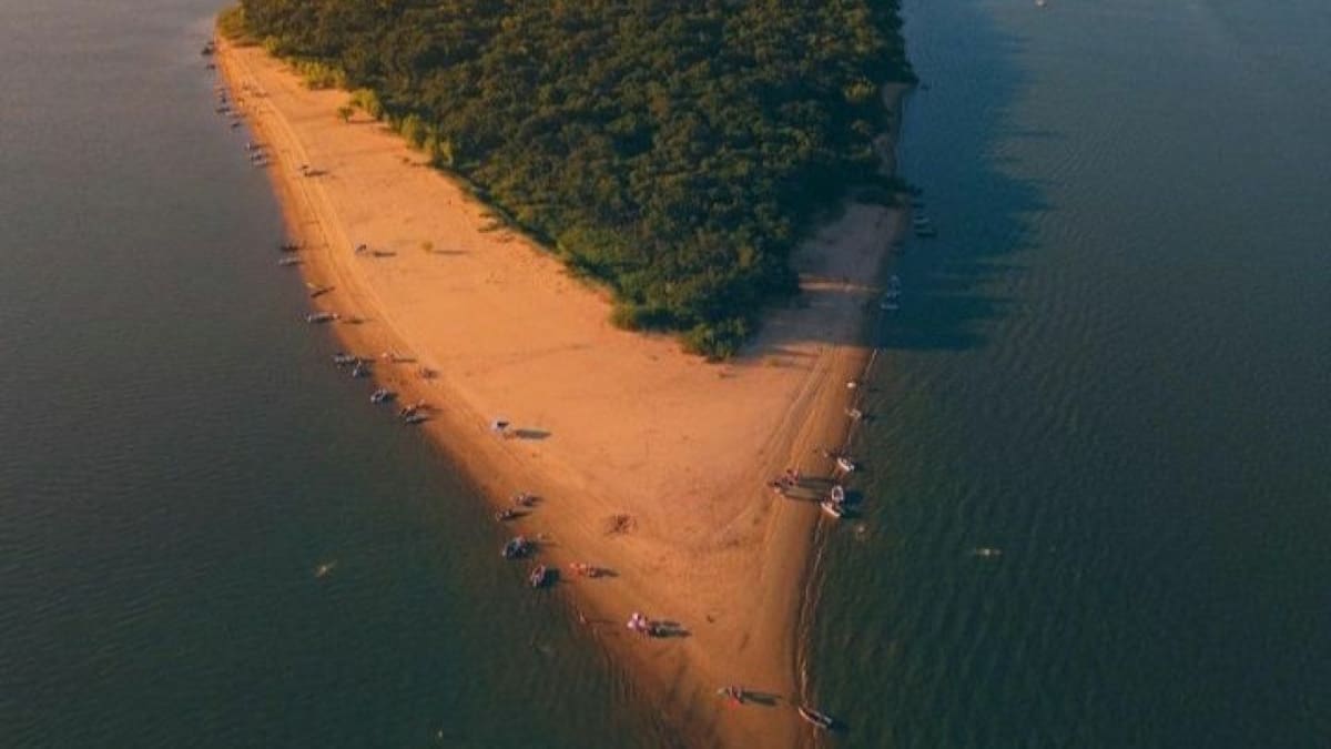 Isla San Francisco en el Rio Uruguay. Foto: Redes Sociales