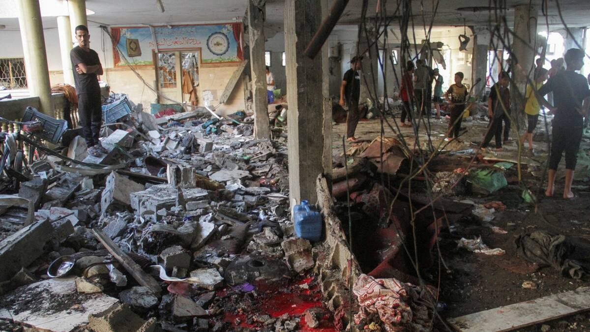 Israel bombardeó una escuela en Gaza. Foto: Reuters