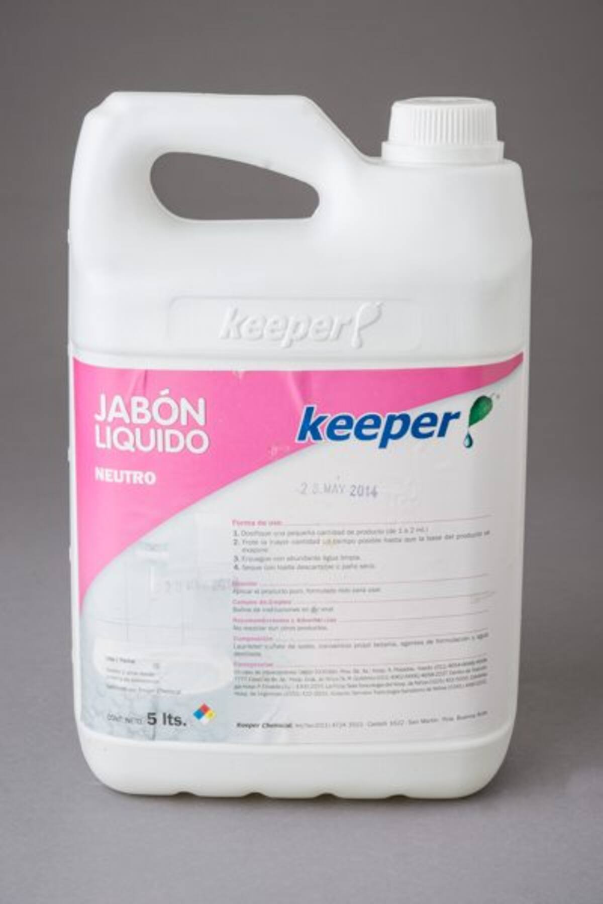 Jabón líquido, de marca Keeper.