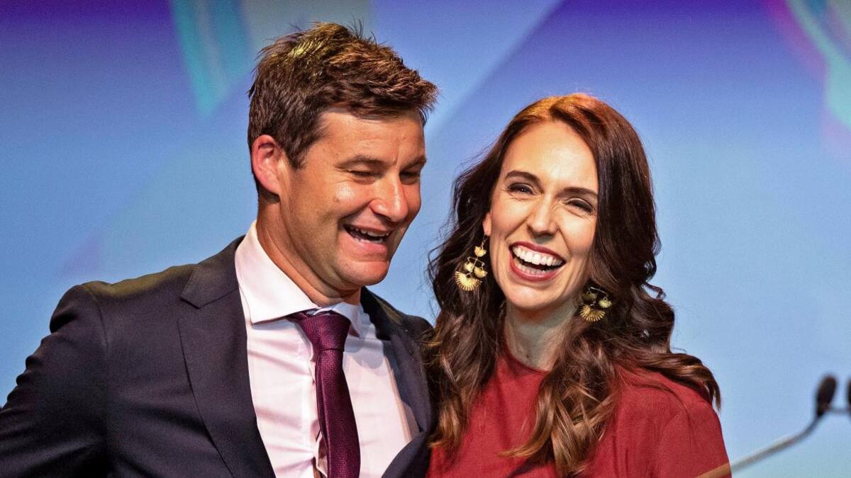 Jacinda Ardern y su esposo David Rowland, EFE