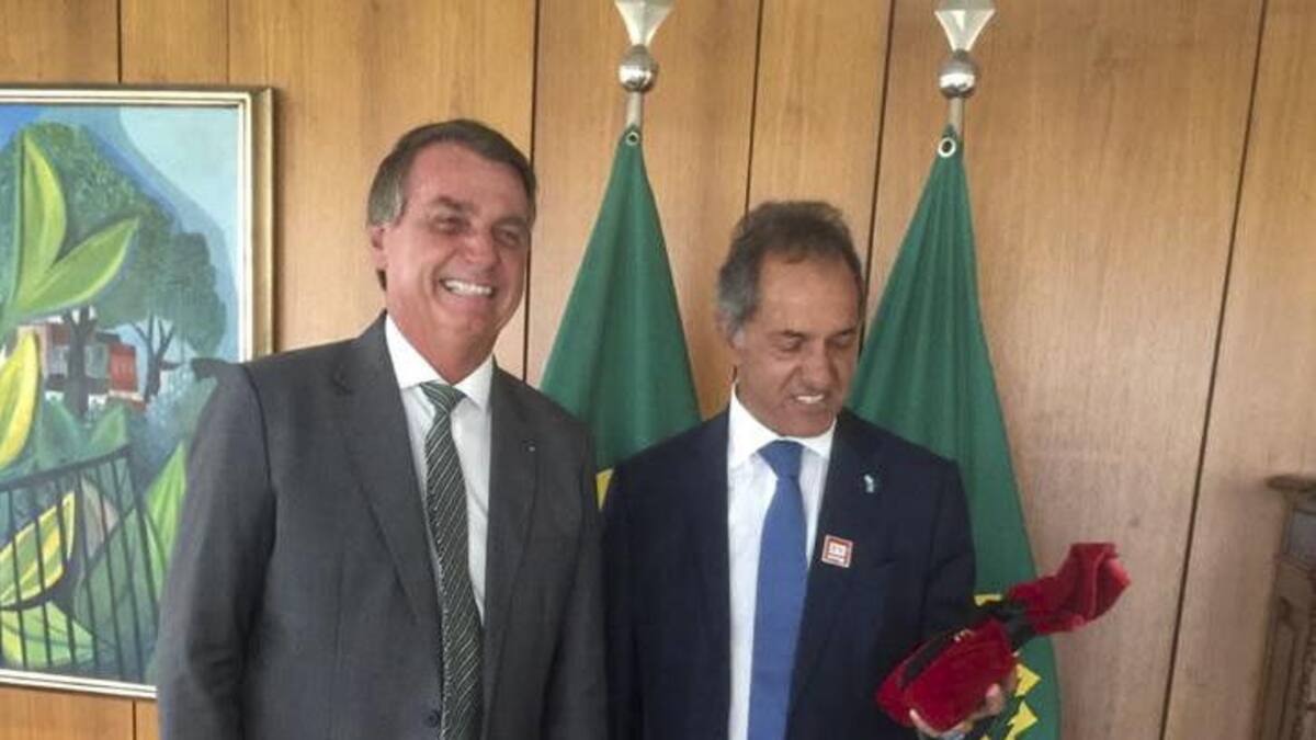 Jair Bolsonaro, presidente de Brasil, Daniel Scioli, embajador argentino en Brasil, NA