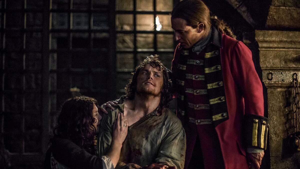Jamie y Claire Fraser en la primera temporada de Outlander
