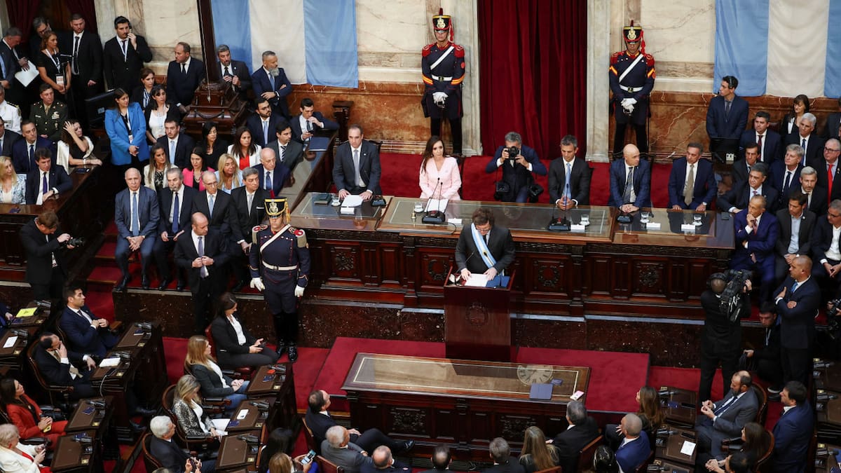 Javier Milei, apertura sesiones ordinarias. Foto: Reuters