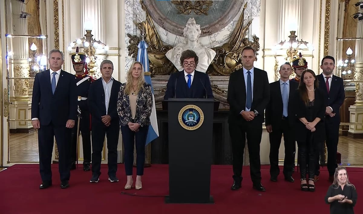 Javier Milei en cadena nacional