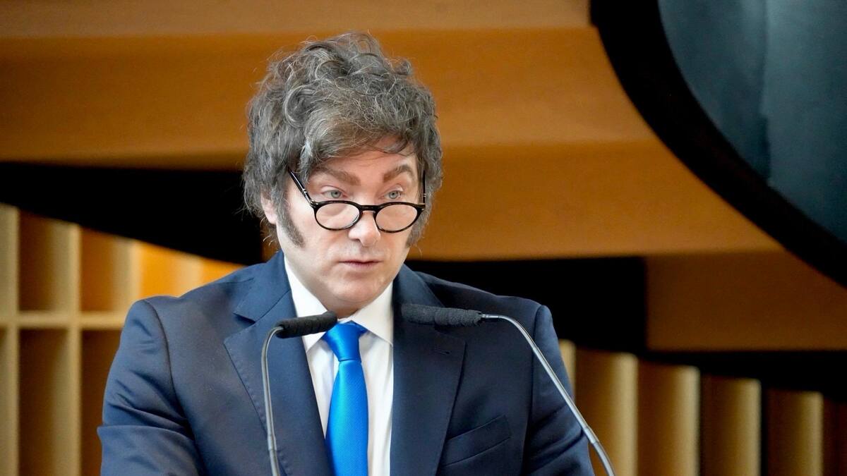 Javier Milei en Corporación América.