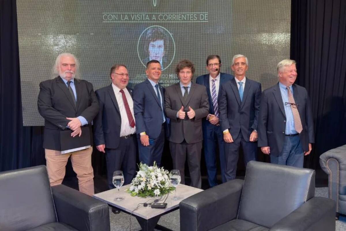 Javier Milei en Corrientes. Foto: Instagram.