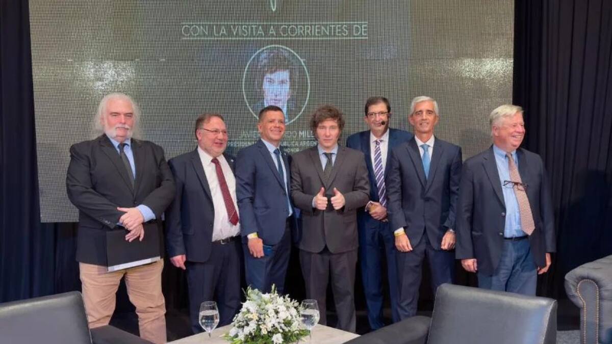 Javier Milei en Corrientes. Foto: Instagram.