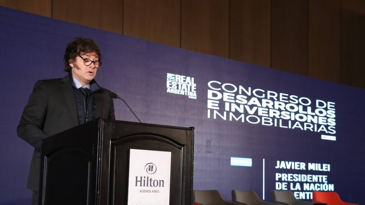 Discurso de Javier Milei. Foto: Presidencia