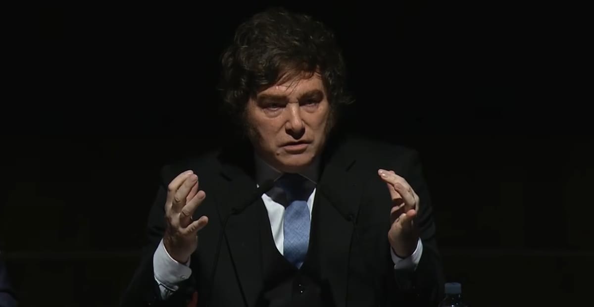 Javier Milei en el debate sobre "Keynes y la Teoría General" en Palacio Libertad