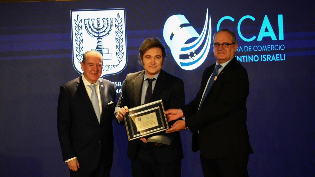 Javier Milei en el Encuentro Empresarial Argentina-Israel. Foto: Presidencia