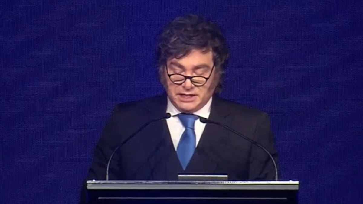 Javier Milei habló en el Foro de Madrid en Chile: “La derecha debe organizarse”