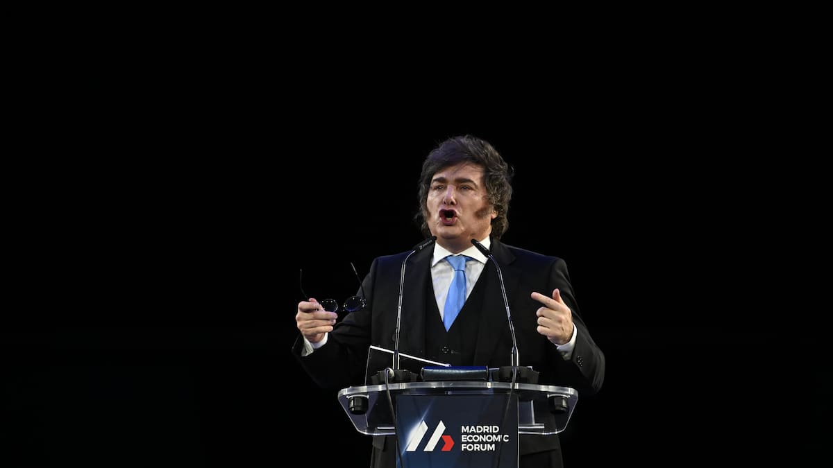 Javier Milei en el Foro Económico de Madrid.
