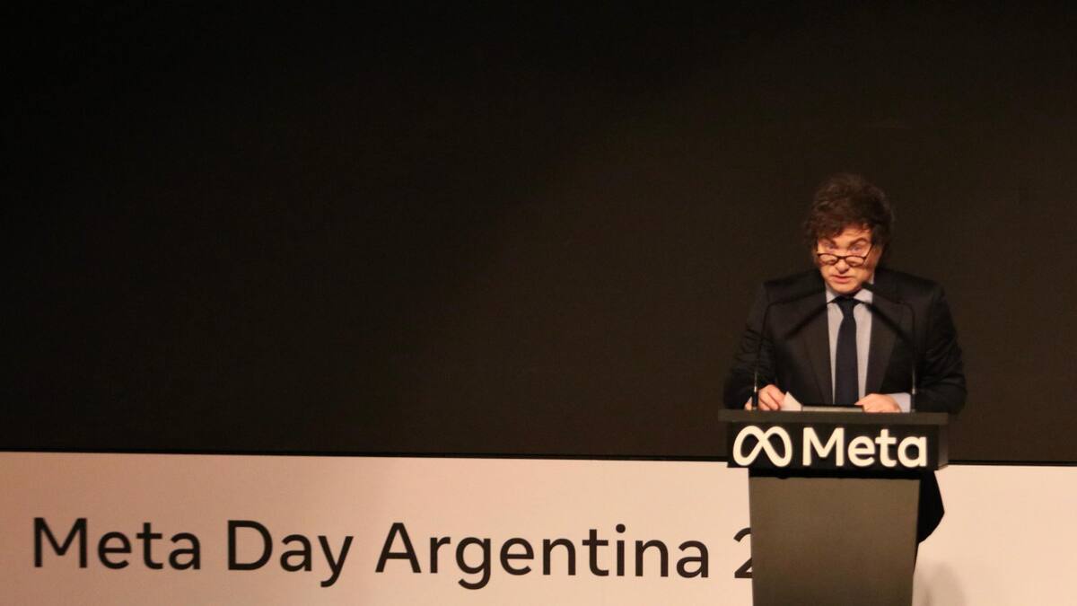 Javier Milei en el Meta Day Argentina. Foto: Presidencia.