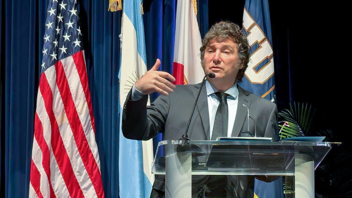 Javier Milei en Estados Unidos. Foto: NA.