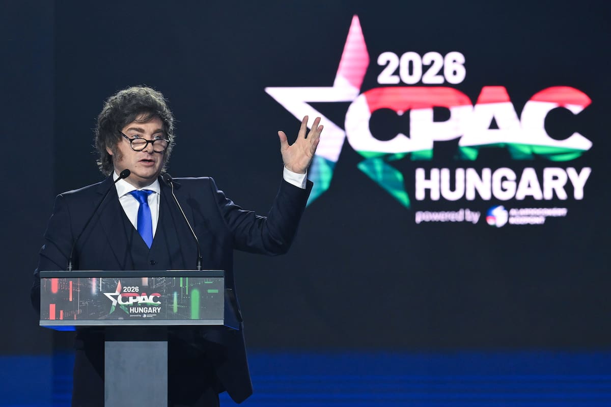 Javier Milei en Hungría