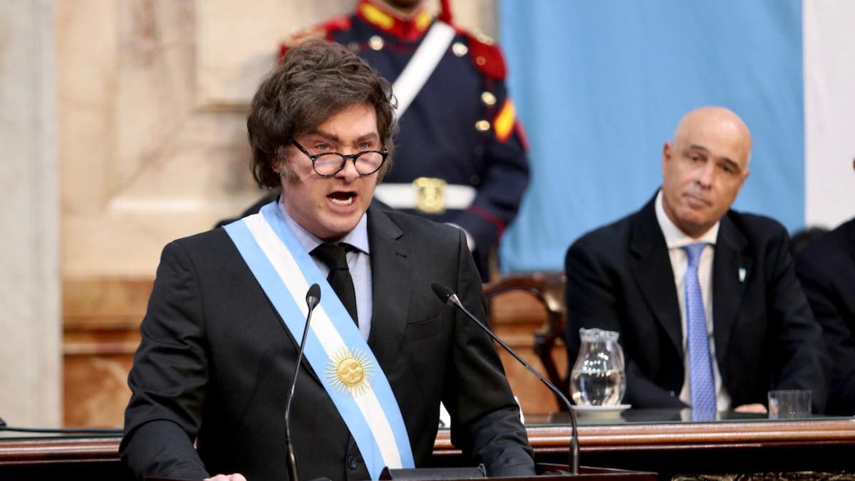 Javier Milei en la apertura de sesiones ordinarias 2024. Foto: Presidencia