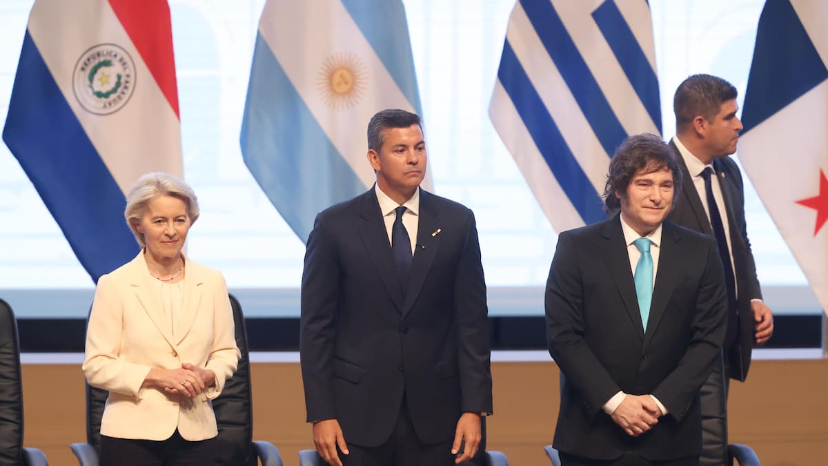 Javier Milei en la firma de acuerdo entre Mercosur y Unión Europea.
