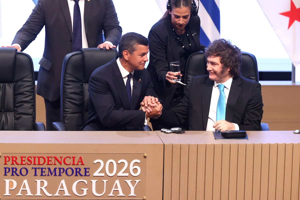 Javier Milei en la firma de acuerdo entre Mercosur y Unión Europea.