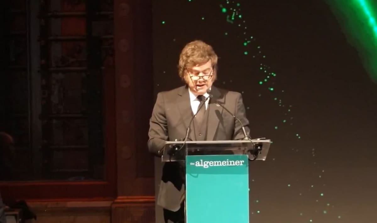 Javier Milei en la Gala J100