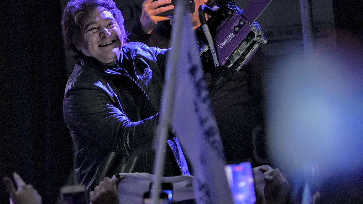 Javier Milei en La Plata.