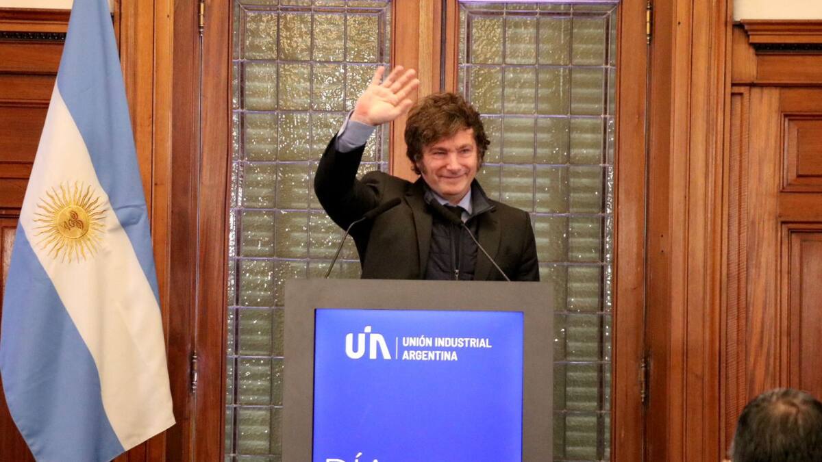 Javier Milei en la UIA por el Día de la Industria. Foto: Prensa Presidencia