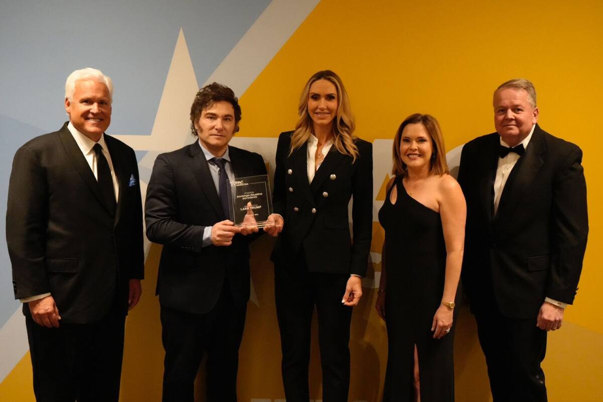 Javier Milei junto a Lara Trump en la previa de la CPAC Argentina. Foto: Presidencia.