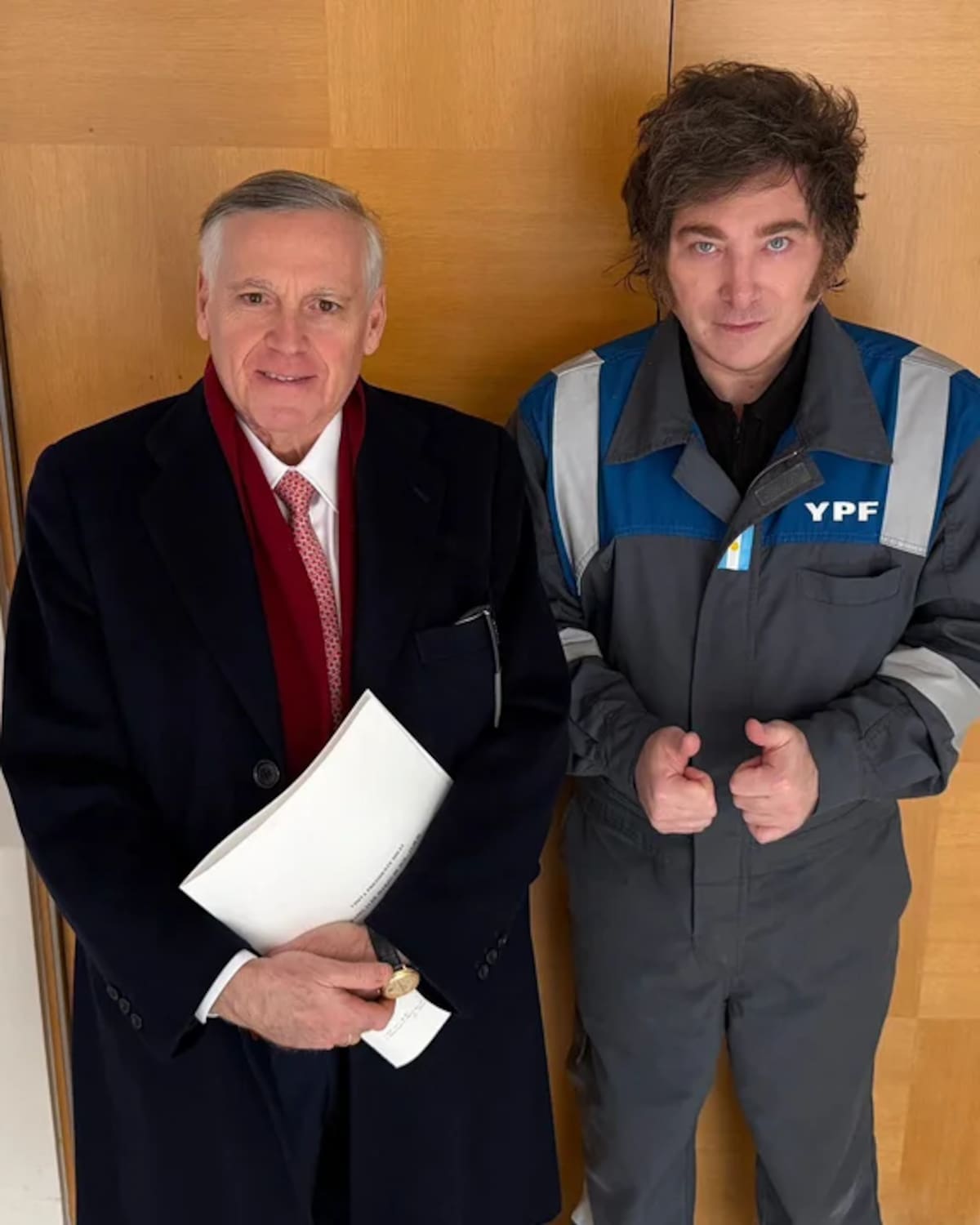 Javier Milei junto al economista español Jesús Huerta de Soto.