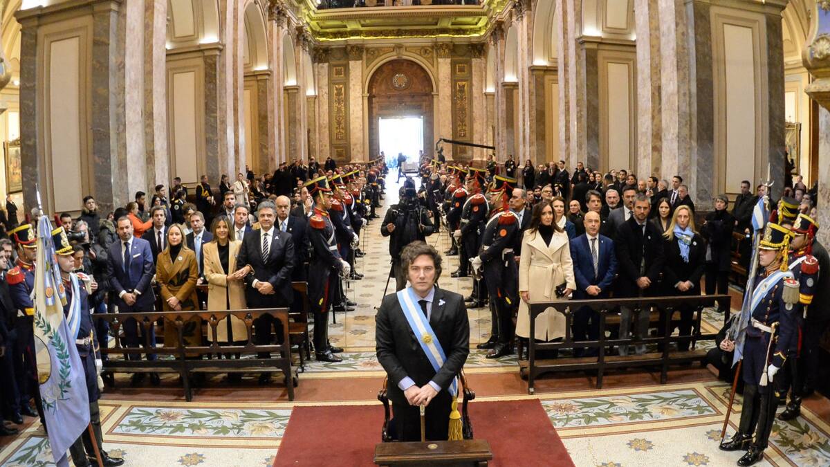 Javier Milei participó de la celebración del Tedeum del 25 de Mayo en la Catedral Metropolitana. Foto: Presidencia.