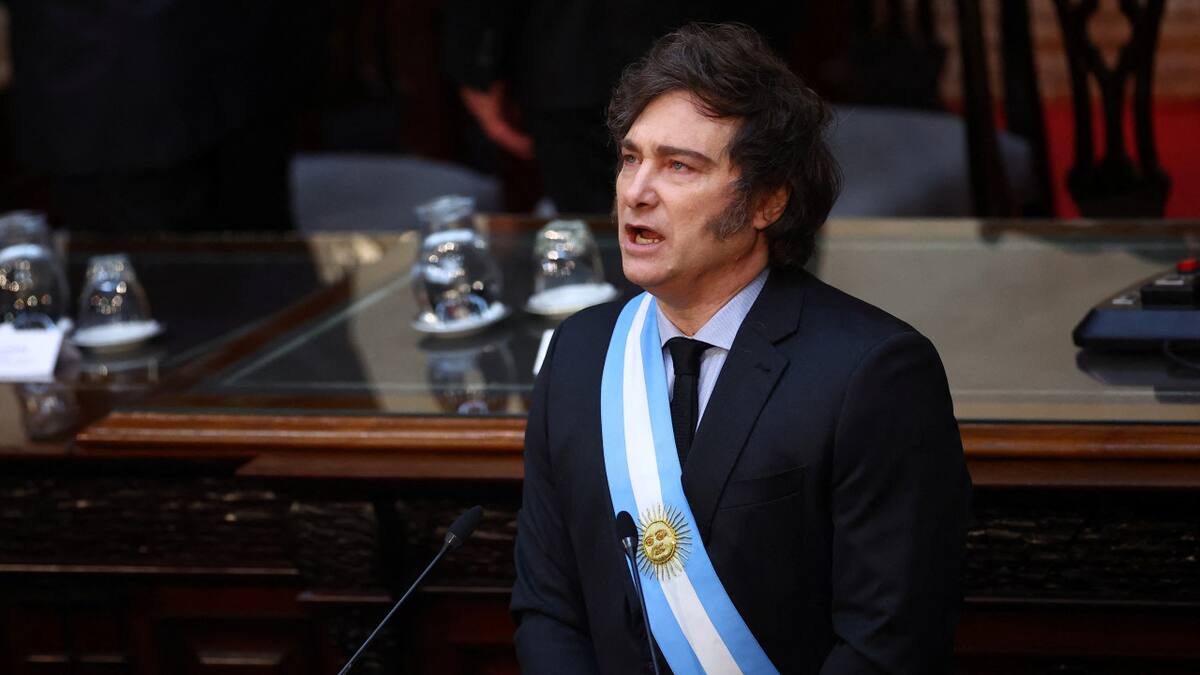 Javier Milei presentó el Presupuesto 2025 en el Congreso. Foto: Reuters