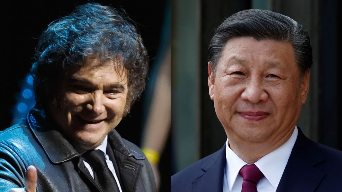 Javier Milei viajará a China para encontrarse con Xi Jinping. Fotos: EFE y Reuters.
