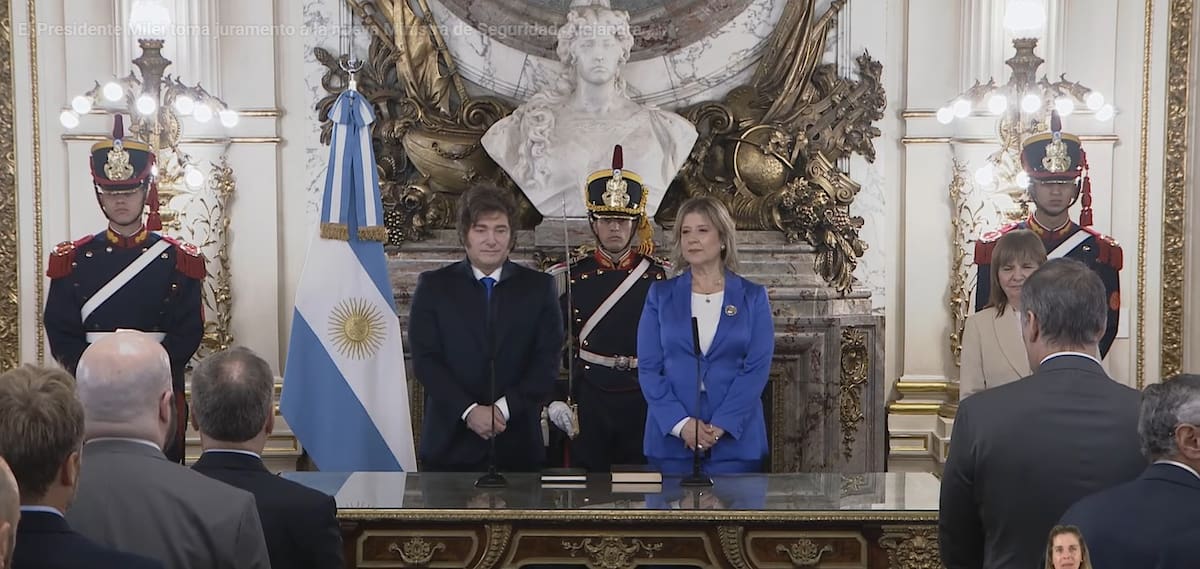 Javier Milei y Alejandra Monteoliva nueva ministra de Seguridad