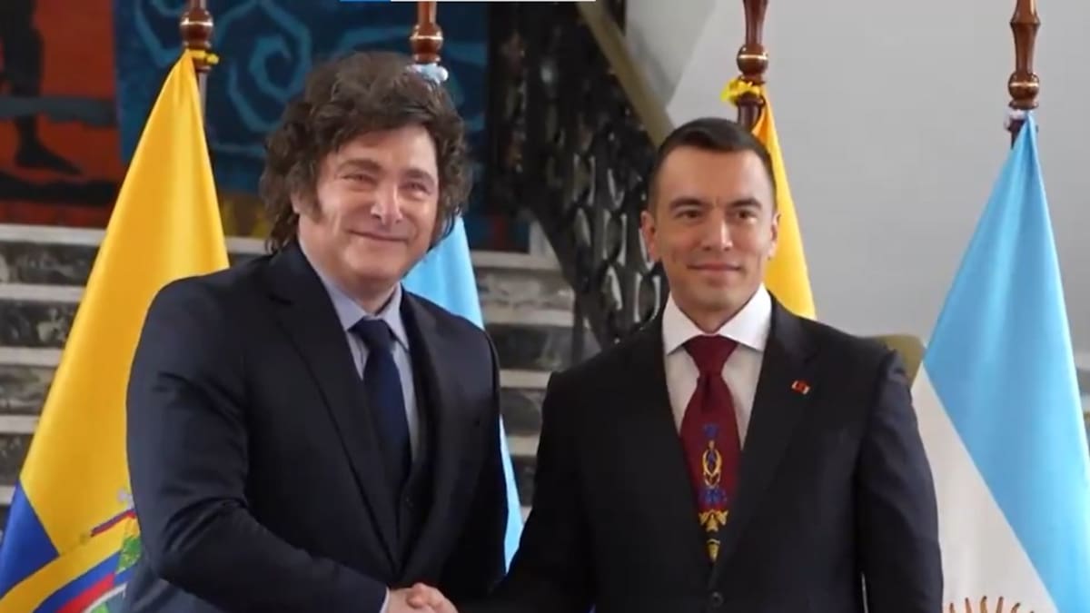 Los 6 acuerdos estratégicos que firmarán Javier Milei y Daniel Noboa durante la cumbre en Ecuador