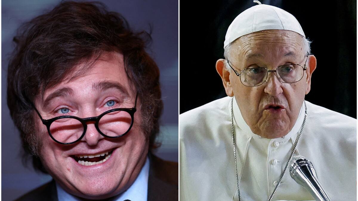 Javier Milei y el papa Francisco. Fotos: Reuters - NA.