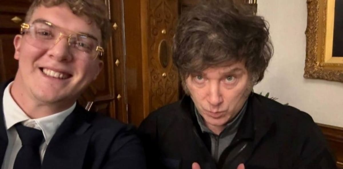 Javier Milei y Hayden Davis