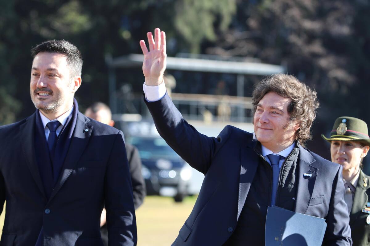 Javier Milei y Luis Petri. Foto: Prensa.