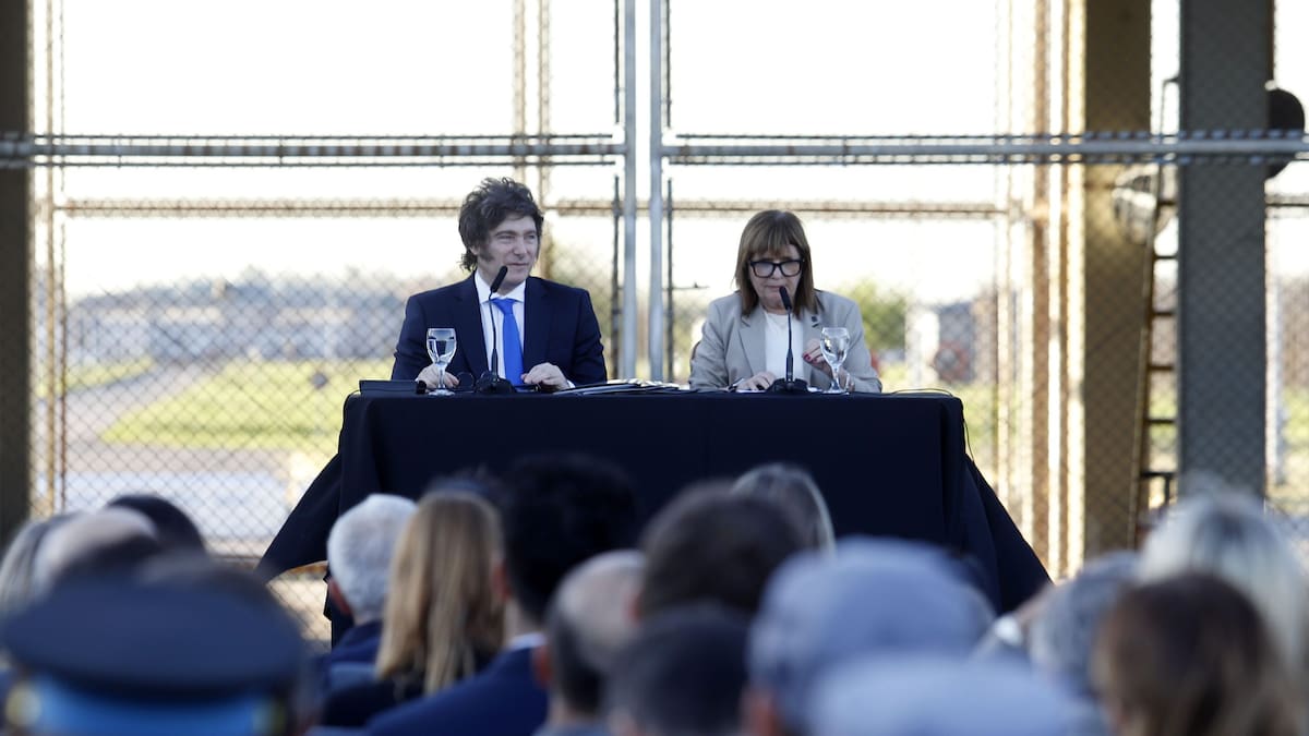 Javier Milei y Patricia Bullrich presentaron la reforma del Código Penal.