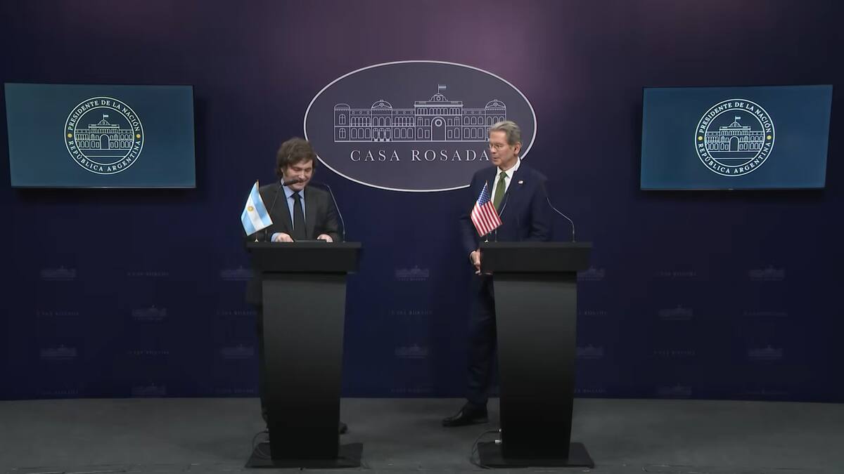 Javier Milei y Scott Bessent.