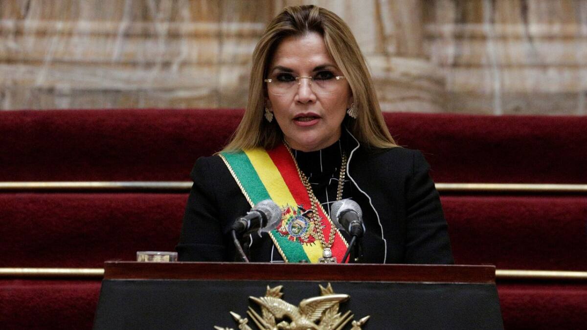 Jeanine Áñez, la expresidenta interina de Bolivia. Foto: Reuters.
