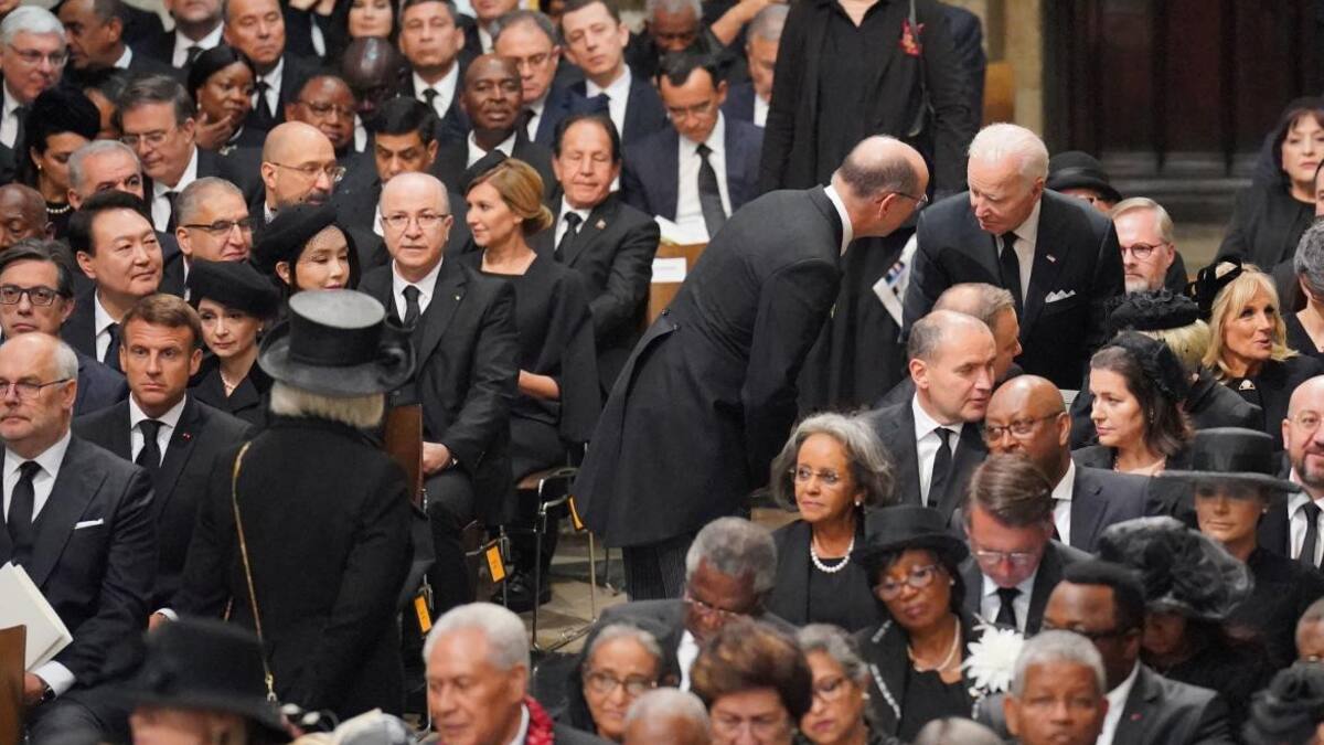 Jefes de estado en el funeral de la reina Isabel II. Foto: Reuters.