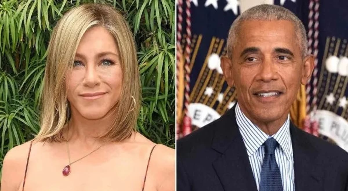 Jennifer Aniston y Barack Obama. Foto: NA.