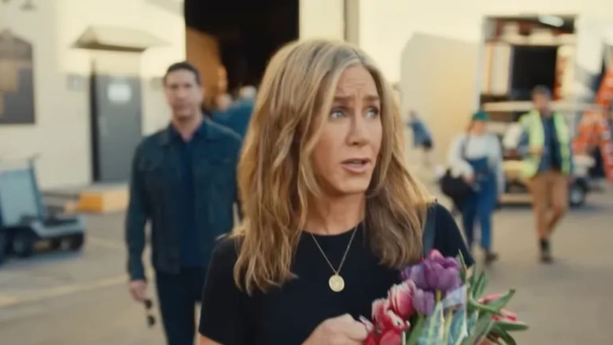 Jennifer Aniston y David Schwimmer. Foto: captura video