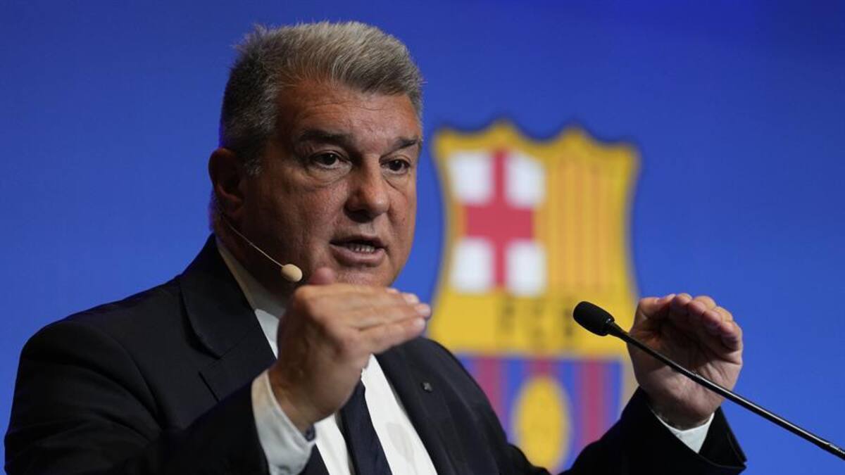 Joan Laporta, presidente del Barcelona. Foto: EFE.